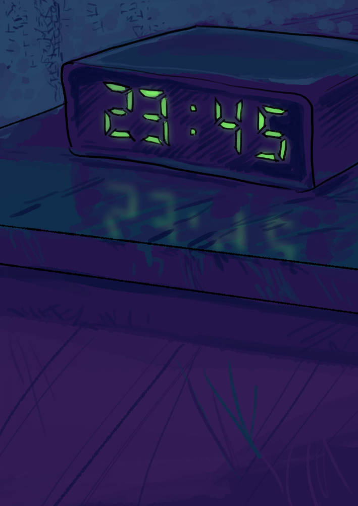 digital clock showing the time 23:45